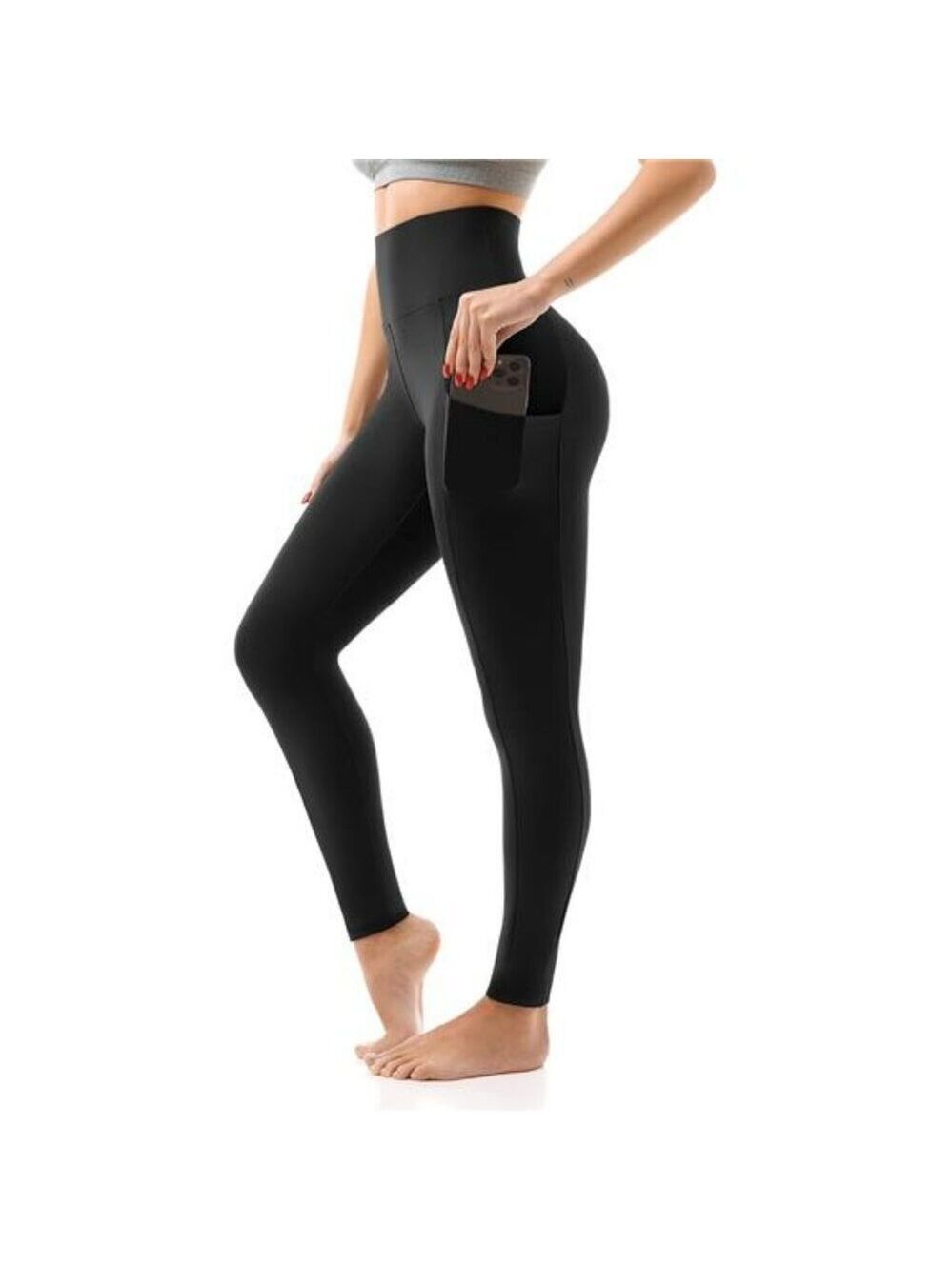 High Waisted Leggings with Pockets Buttery Soft Yoga Pants Tummy Control